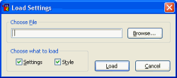 Load/Save Settings Dialog